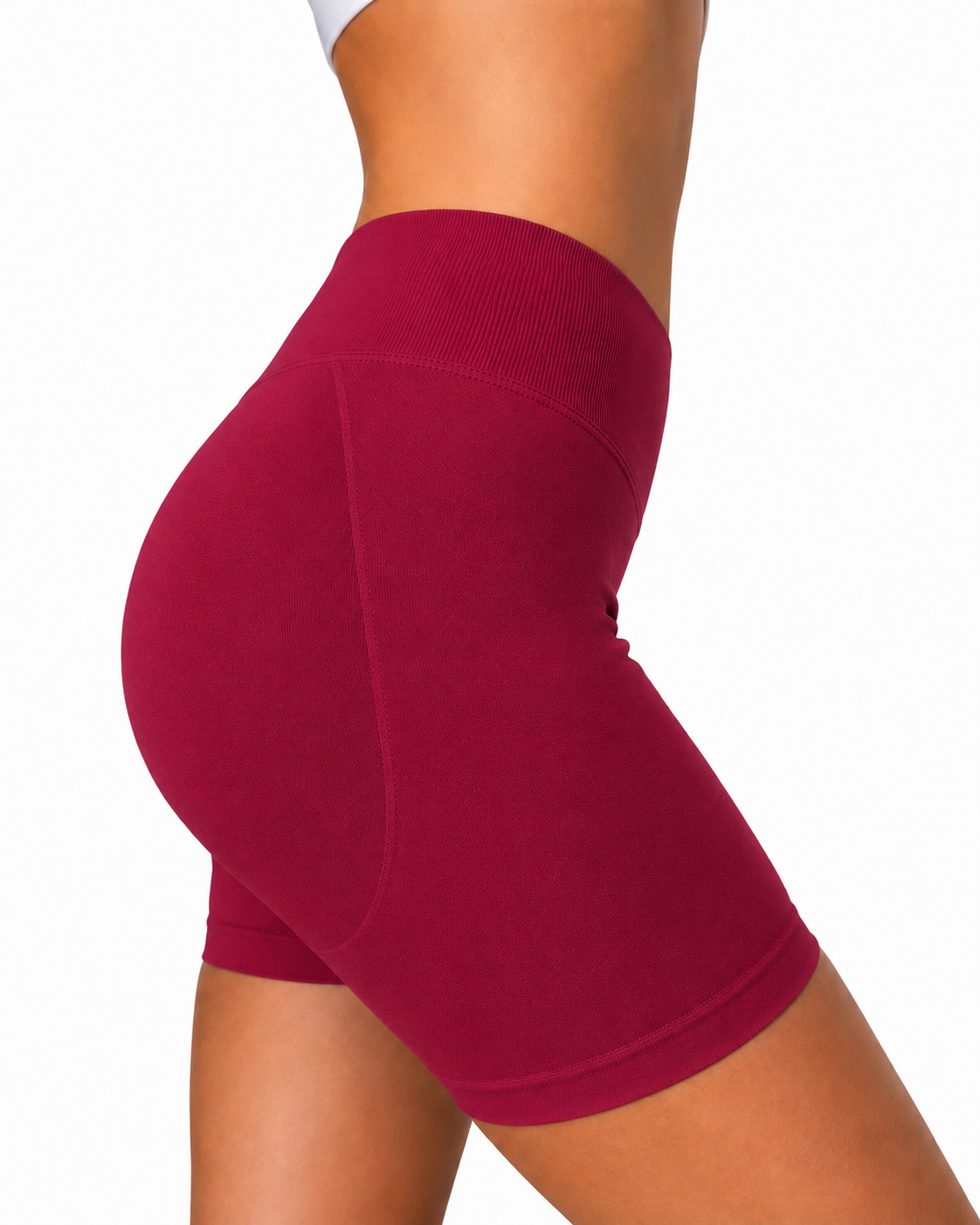Colanti Scurti Modelatori Push-Up  - Burgundy
