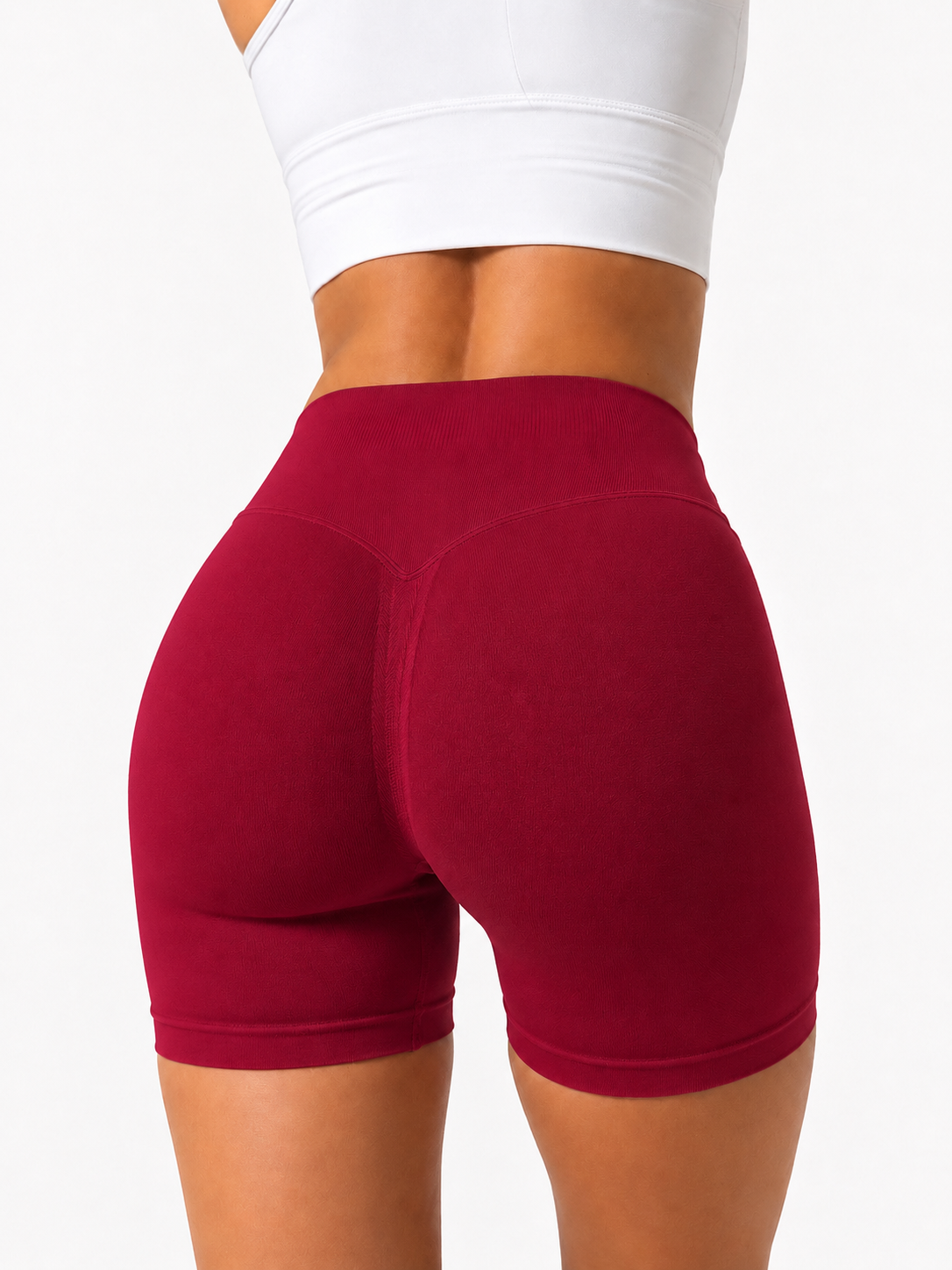 Colanti Scurti Modelatori Push-Up  - Burgundy